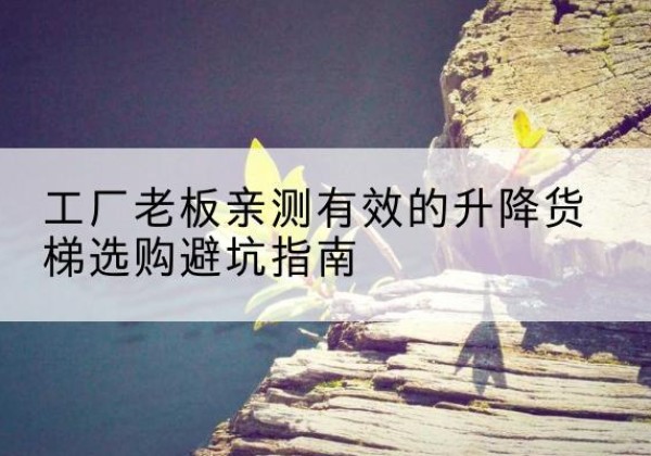 黑水升降货梯怎么选-工厂老板亲测有效的升降货梯选购避坑指南